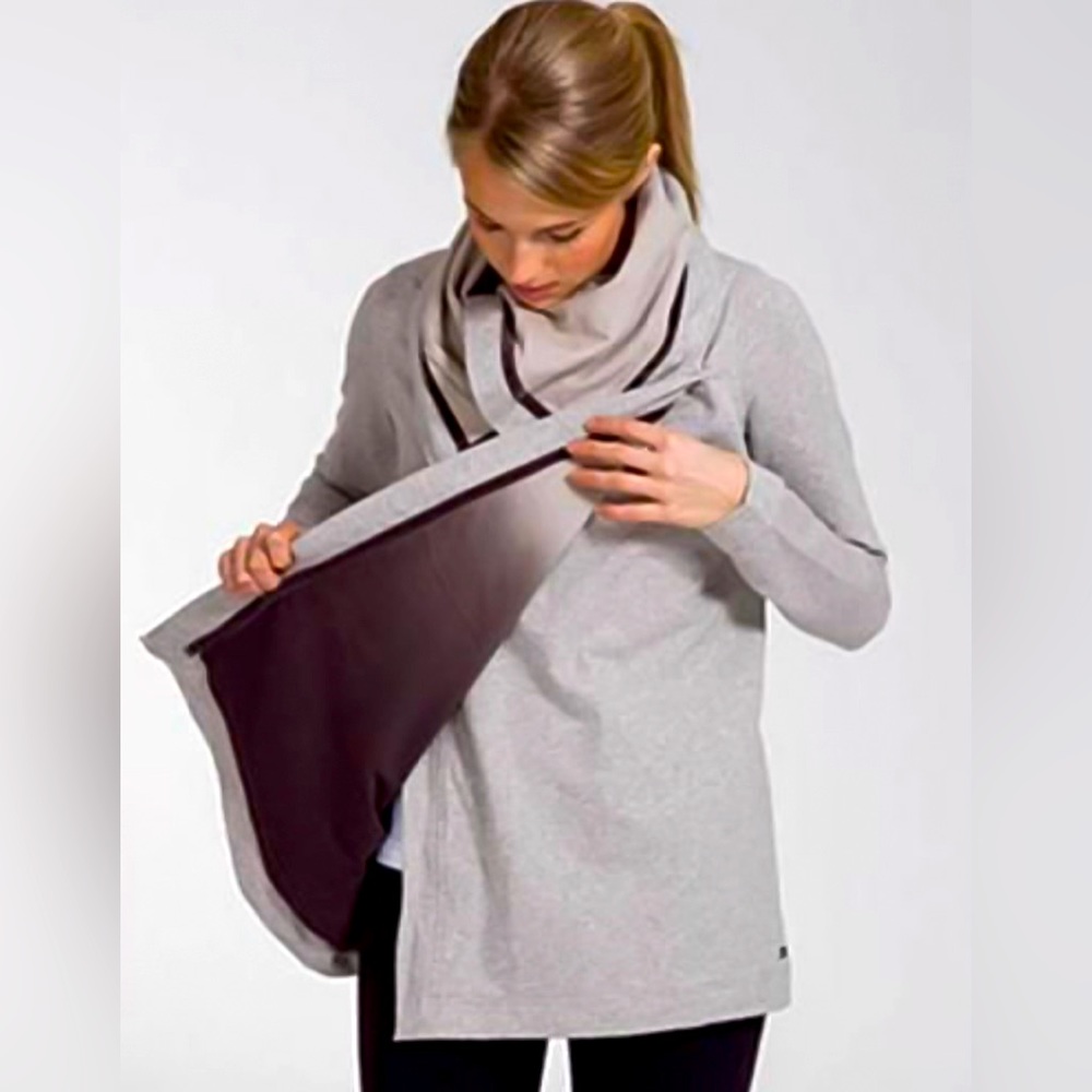 lululemon athletica Gray Sweater with Black Accent
